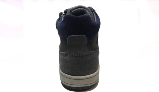 Baskets montantes Naturino taille 33 à lacets zippées marine étoile en cuir Alfie Grijs navy