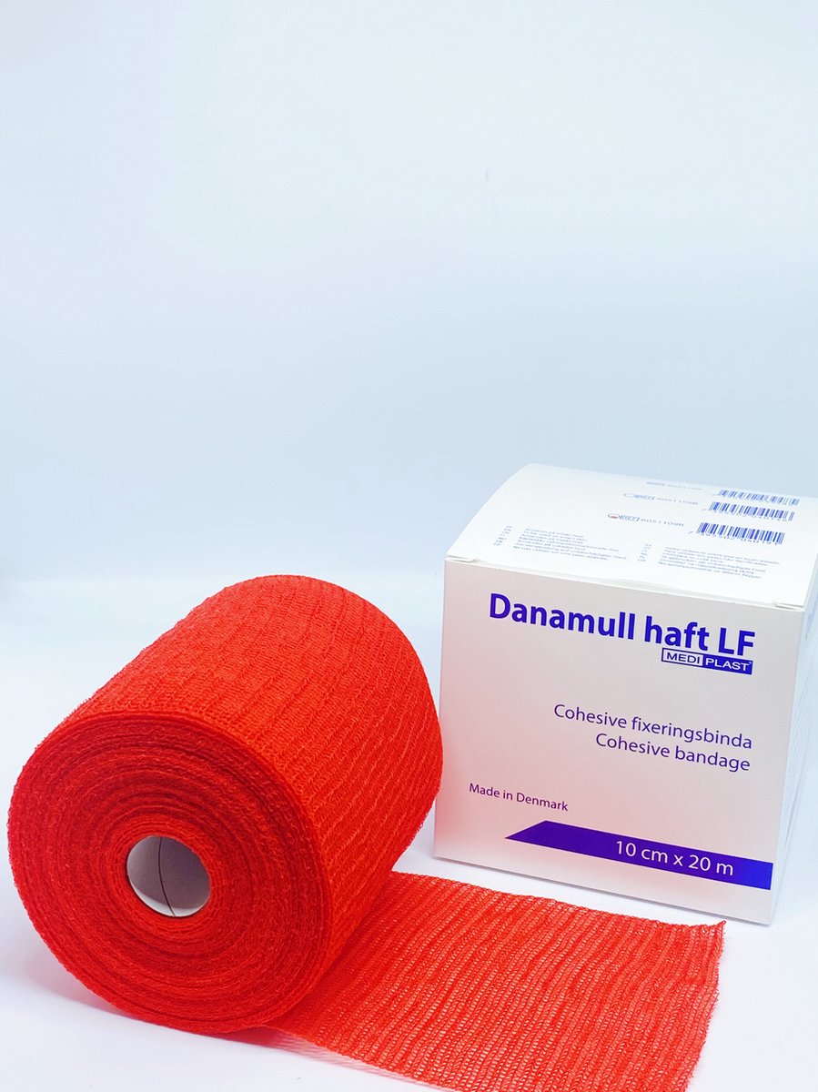Goedkoopste Danamull Haft Zelfklevend Fixatiewindsel rood 10cm x 20m