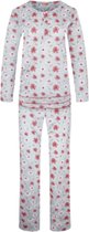 Dames pyjamaset met bloemenprint XXL 44-46 grijs/roze