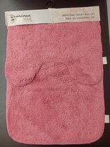 Bathroom solutions bad en toilet mat roze 70x50-50x40