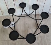 kandelaar zwart - kerststuk - bloemschikken - waxinelicht - 8 stuks