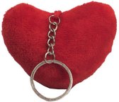 Sleutelhanger Pompon Hart / kleur: Rood - Pluizig en zacht - Pompom Fluffy Heart - kerst cadeau - pluche sleutelhanger - Rode Pompon - Valentijn kado - Valentine
