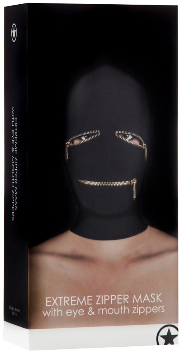 BDSM masker met ritsjes over de ogen en mond