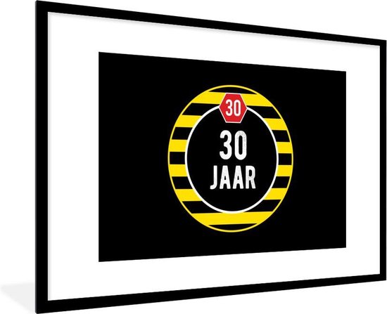 Cadre photo avec affiche - Anniversaire - 30 ans - Décoration - 90x60 cm - Cadre pour affiche
