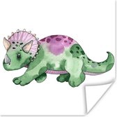 Poster Dinosaurus - Nursery - Vert - Garçons - Filles - Enfants - 50x50 cm - Poster Nursery