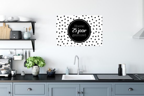 Affiche Mariage - hourra ! Marié 25 ans - Citations - Proverbes - 90x60 cm