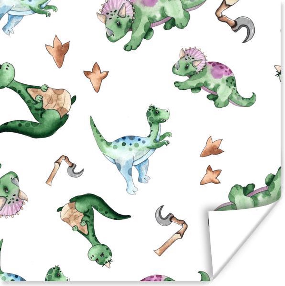 Kinderdinosaurus hoeslaken, 3D digitale print lakenset, kingsize voor