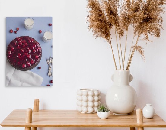 Tableau sur toile Tarte aux fruits - Pâtisserie - Allemand - 20x30 cm - Décoration murale