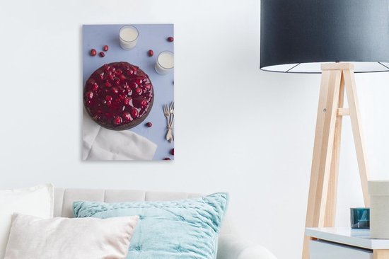 Tableau sur toile Tarte aux fruits - Pâtisserie - Allemand - 20x30 cm - Décoration murale