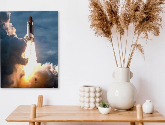 Toile Peinture Shuttle Spatiale - NASA - Amérique - 30x40 cm - Décoration murale