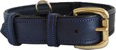 Ibizi Dogs Halsband Hond Leer Klassiek Blauw (49 cm - 56 cm)