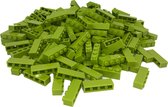 125 Bouwstenen 1x4 | Limegroen | compatibel met grote merken | SmallBricks