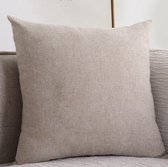 Kussenhoes - Kussenhoes Vierkantjes - Pillow cover - 45 x 45cm - Beige
