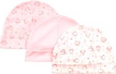 Minoti - 3 stuks Baby Mutsjes - Mt 62