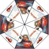 Cars Paraplu | Paraplu voor kinderen | Lightning McQueen | Handvat Blauw | Transparant