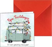 Carte de Noël - Zeeuws meisje - sceau - Zeeland Christmas - bus vintage - 6 pièces