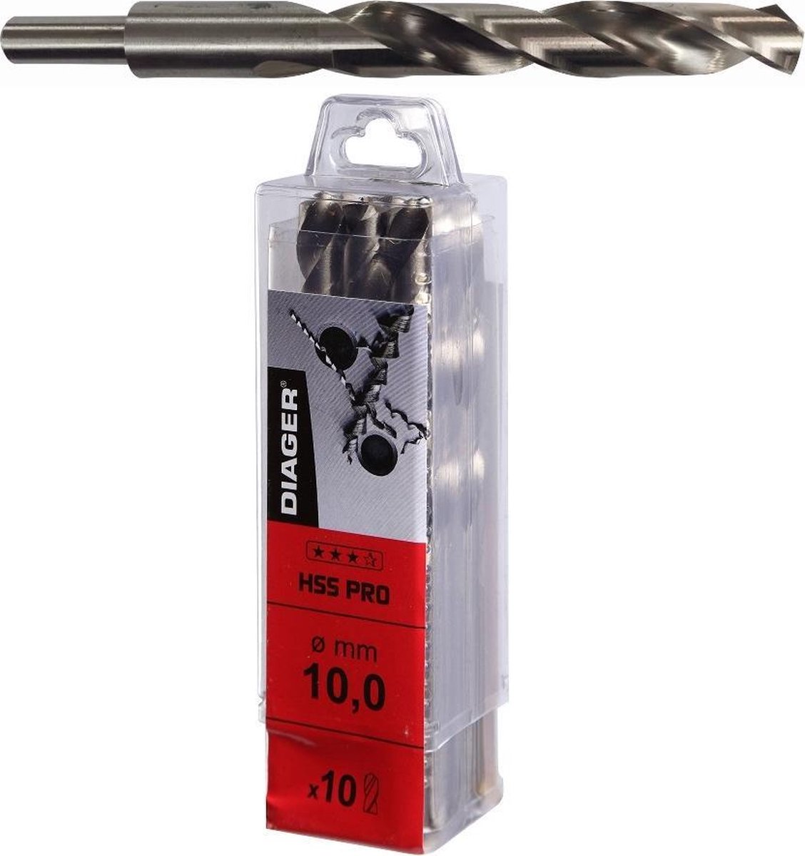 DIAGER - BOOR HSS METAAL PRO AFGEDRAAID 13MM - 19.50 MM X 140 X 205 - 2 PCS