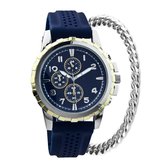Di Lusso - Set Arend & Ray - Stainless Steel - Blauw - Zilver - Heren