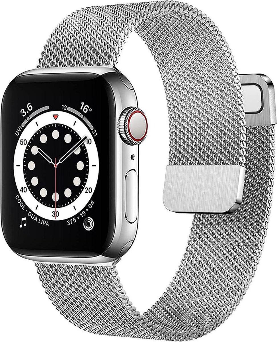 Milanees Bandje Geschikt voor Watch 3 42mm - Zilver Bandje