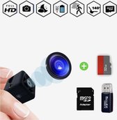 Verborgen Camera – Spy Camera met Bewegingsdetectie – Beveiligingscamera - Incl. 32GB Geheugenkaart, SD Kaartlezer & Adapter – Full 1080P HD – Nachtmodus en Infrarood – Nederlandse Handleidin