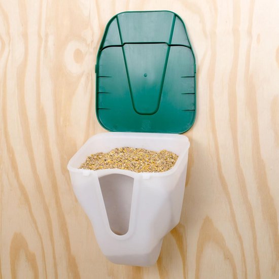 Pluimvee voerbak - V-shape - met ophangsysteem 2,5 kg - kippenvoerbak