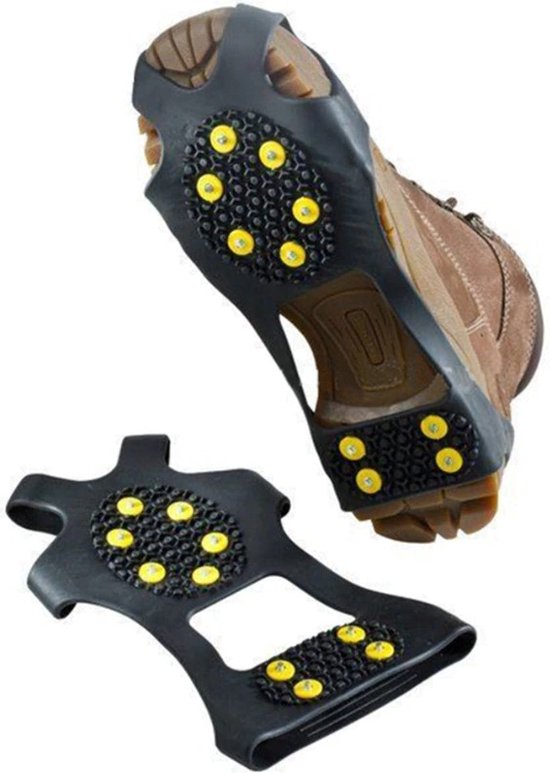 Foto: Unigear antislip schoenovertrekken overschoenen sneeuwschoenen ijs stijgijzers spikes met 10 noppen maat 43 45