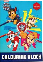 Paw Patrol kleurblok met stickers - Blauw / Multicolor - Karton / Papier - 21 x 29,5 cm