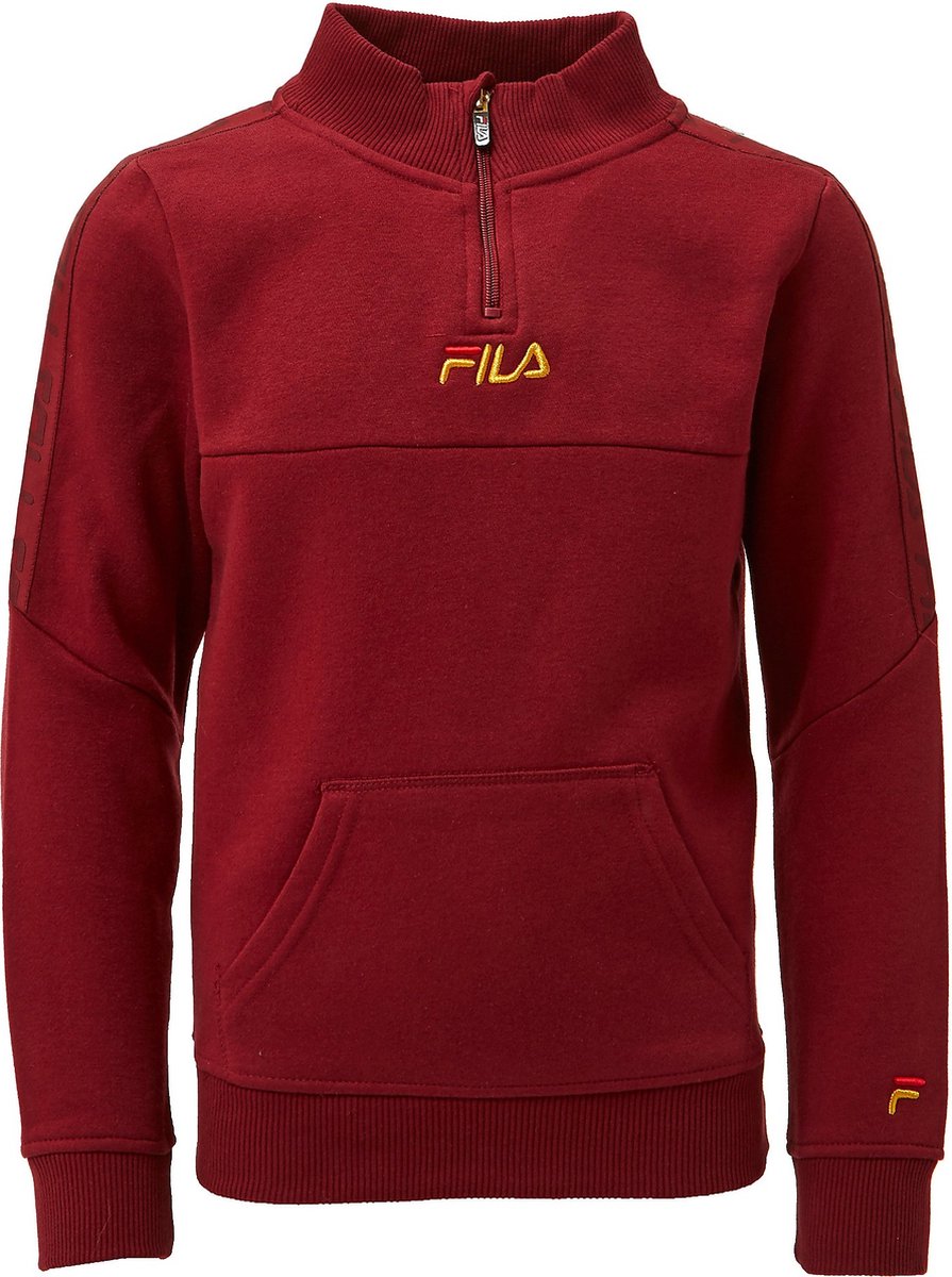 Fila Piceno Tape Sweater Rood/Goud Kinderen - Back To School - Maat 152