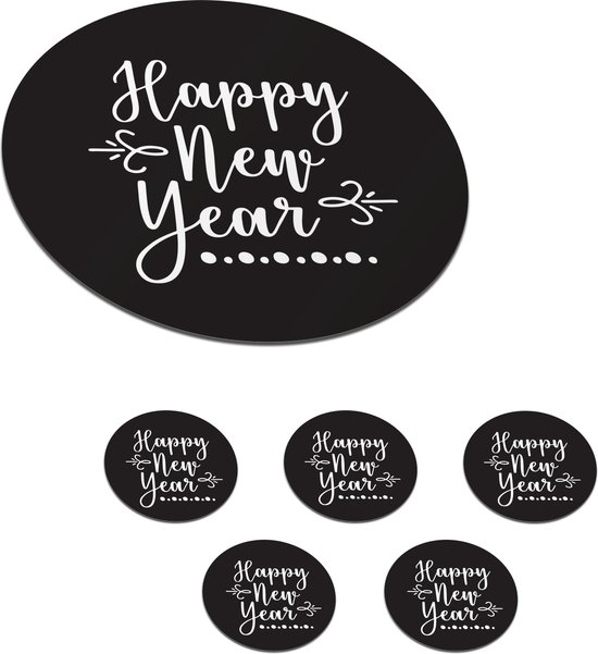 Onderzetters voor glazen Rond Nieuwjaar Happy New Year Quotes