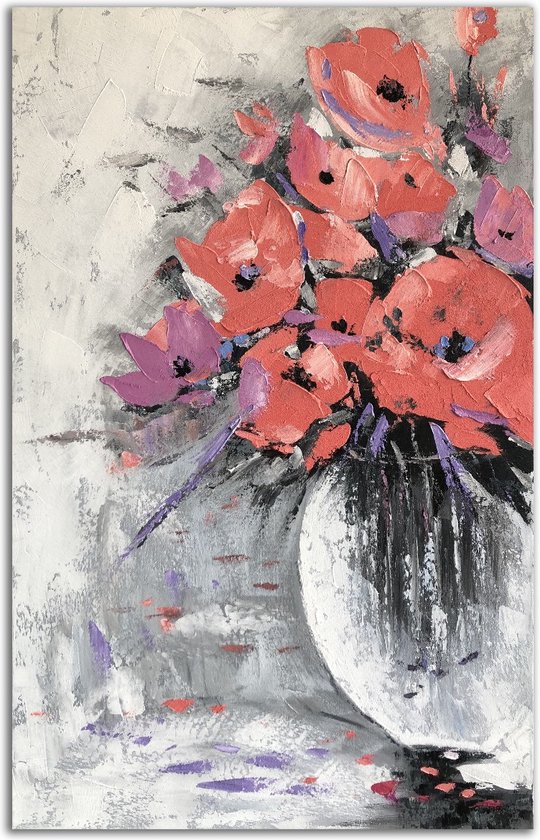 Peinture fleurs de la forêt 60 x 90 - Artello - peinture peinte à la main avec signature - 700+ peintures de la collection Artello