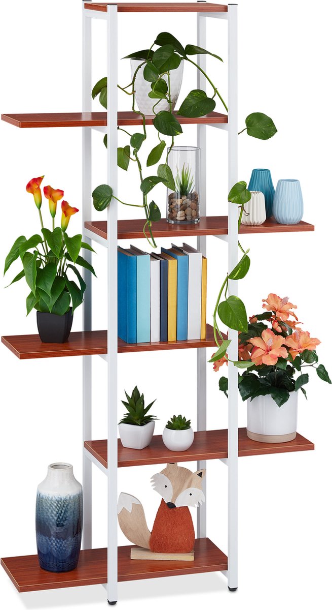 Relaxdays plantenrek binnen, 5 etages, steeksysteem, metaal en
