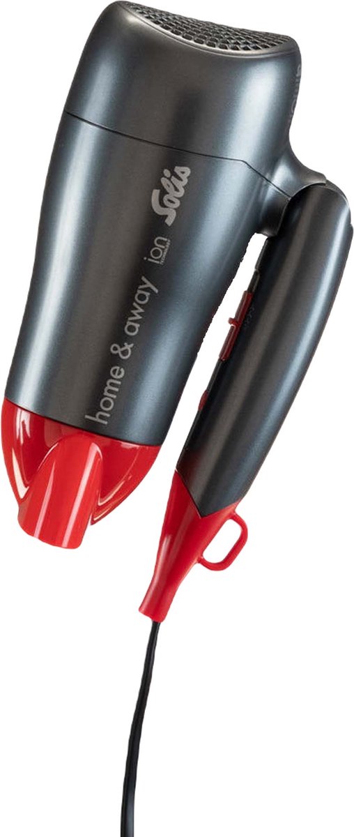 Solis 3791 Föhn Inklapbare Reis Haardroger Antraciet/Rood - afbeelding 2