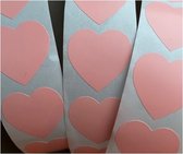 Sluitsticker - Sluitzegel - Licht Rose / Zalm hart / hartje | 40 stuks | Trouwkaart - Geboortekaart - Envelop | Harten | Envelop stickers | Cadeau - Gift - Cadeauzakje - Traktatie | Chique inpakken | Huwelijk - Babyshower - Kraamfeest