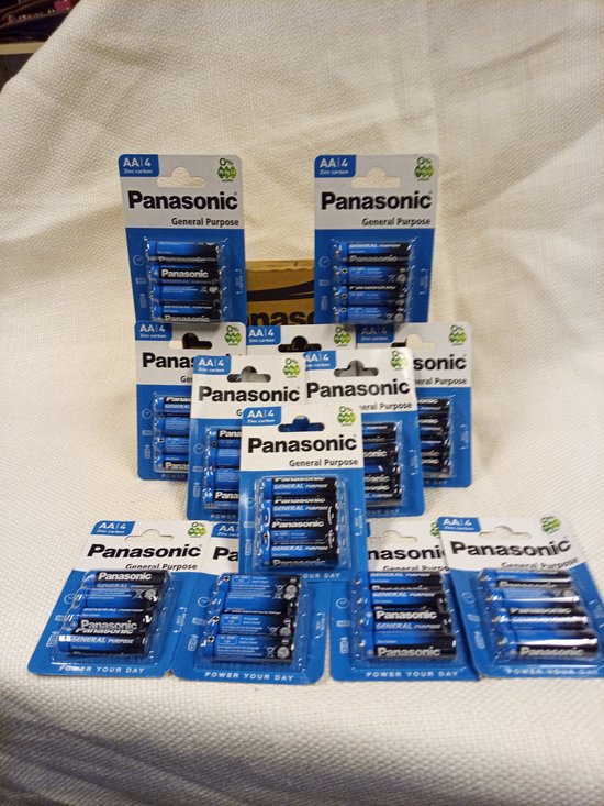 AA Panasonic  batterij blauw - set van 48 stuks - voordeel set: maal 12 maal 4 = 48 stuks