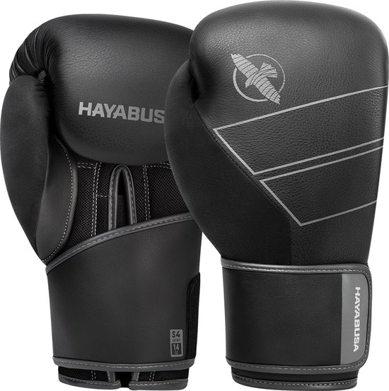 Hayabusa S4 Bokshandschoenen - Echt Leer - Zwart - 12 oz