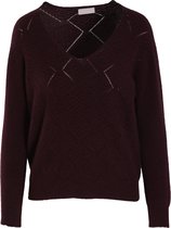 Cassis - Female - Trui met jacquardmotief in dezelfde tinten  - Aubergine