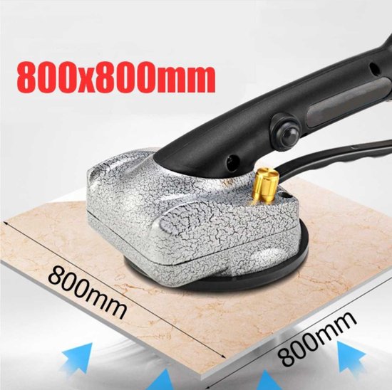 Vider® Electric Tile Ventouse 2000W - Ventouse Pour carrelages - Puissant Support Carrelage - Support Verre - 12000r/min - Avec 2 Batteries - Jaune