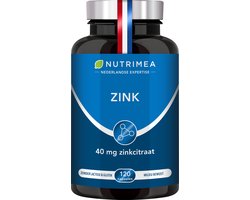 Nutrimea - Zink - Helpt bij acne - Ondersteunt immuunsysteem - 120 vegacaps