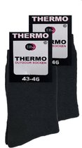Thermo sokken ByElbo – maat 43/46 – 2 pack – badstof voering – zwart