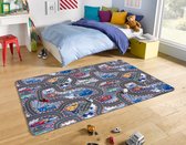 Speelkleed racebaan Track - grijs/multi 90x200 cm