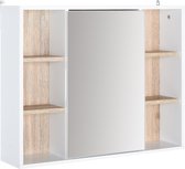 HOMCOM Spiegelkast hangkast badkamerkast wandkast multifunctionele kast 834-245