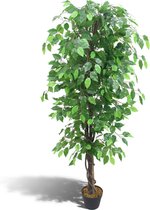 Kunstplant ficus - vijgenboom - voor binnen - in pot - 160 cm