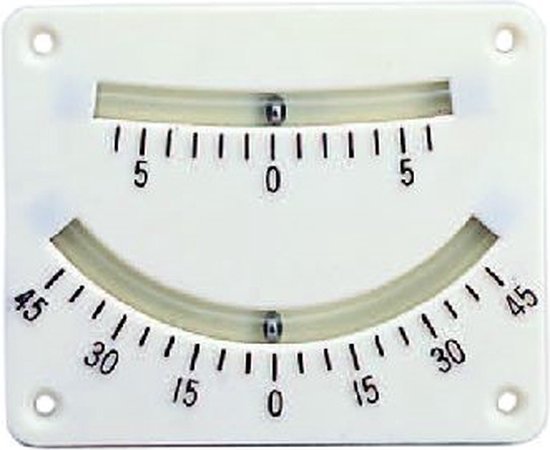 Foto: Clinometer hellingmeter wit kunststof