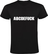 ABCDEFUCK | Heren T-shirt | Zwart | Alfabet | Taal | Seks