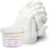 Memorify Gipsafdruk - 425 gram - Bodycasting - Gipsafdruk handen volwassenen - 3D afdrukken - Hand - Parelmoer - Alginaat - Geschikt voor 2 volwassen handen