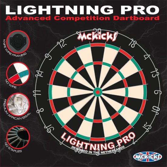 Mckicks Lightning Pro Dartbord van McKicks — afbeelding 2