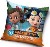 Rusty Rivets Sierkussens - Kussen - 40 x 40 inclusief vulling - Kussen van Polyester - KledingDroom®