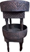 Marokkaans tafeltje handmade hout rond Bijzettafeltje koffietafeltje  Marrakech