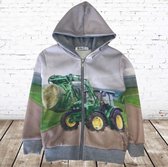 Vest met John Deere trekker h095 -s&C-134/140-Jongens vest