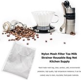 Mesh Nylon - Filterzak Herbruikbare -  Thee Wijn Soja  -Melk Voedsel Zeef  - Keuken - Benodigdheden
